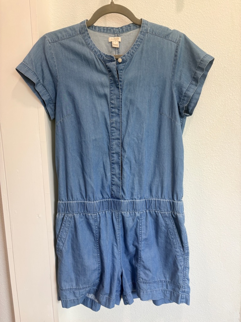 J. Crew Light Blue Denim Romper size 6